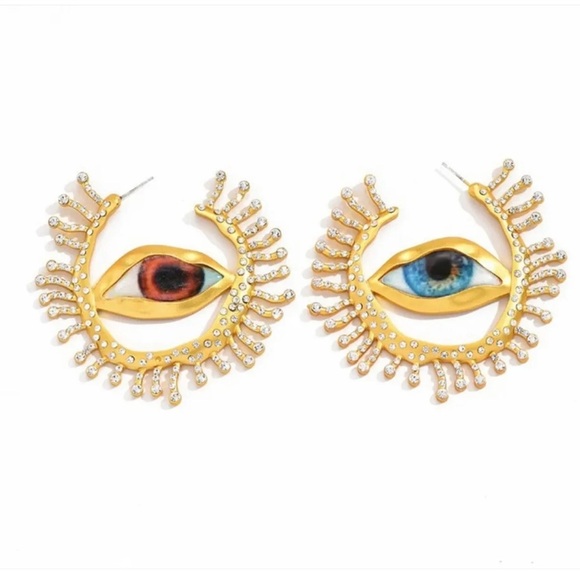 NEW Schiaparelli style surrealist earrings - Picture 3 of 6